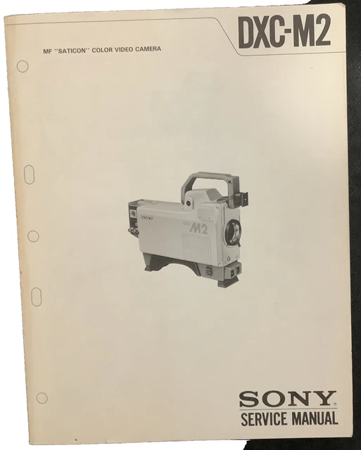 Vintage Sony DXC-M2 MF “Saticon” Color Video Camera Service Manual
