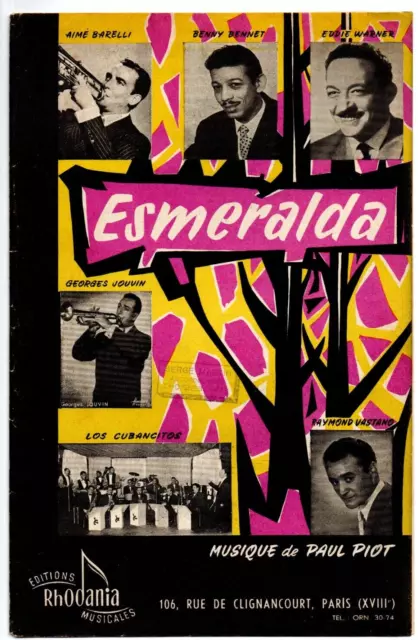 Partition accordéon & orchestre 1957 - boléro mambo & Cha cha cha de Paul PIOT