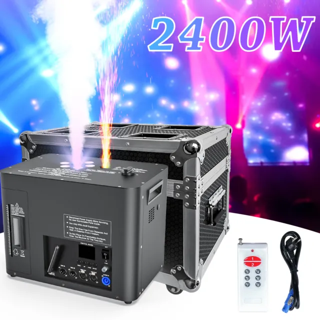2400W 3 in 1 Cold Spark Firework and Smoke Fog Machine Stage Wedding Effect+Case