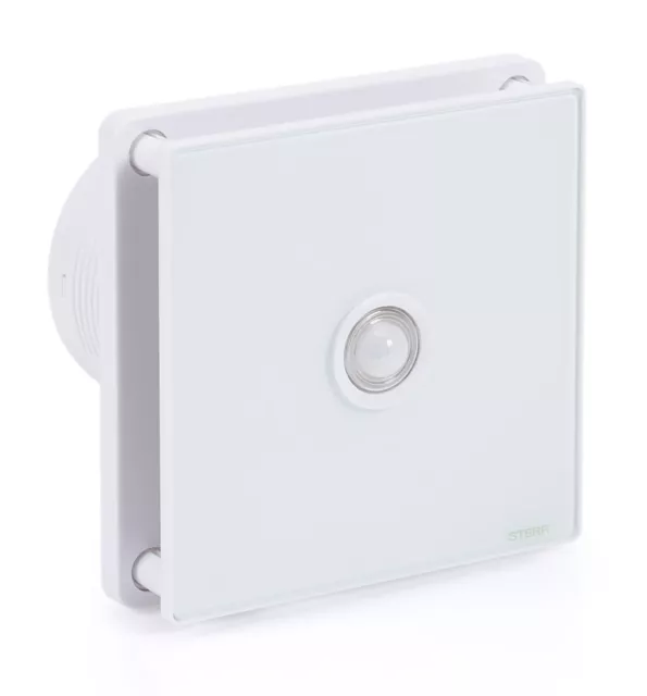 STERR - Ventilador de baño con frente de vidrio y detector de movimiento PIR - B