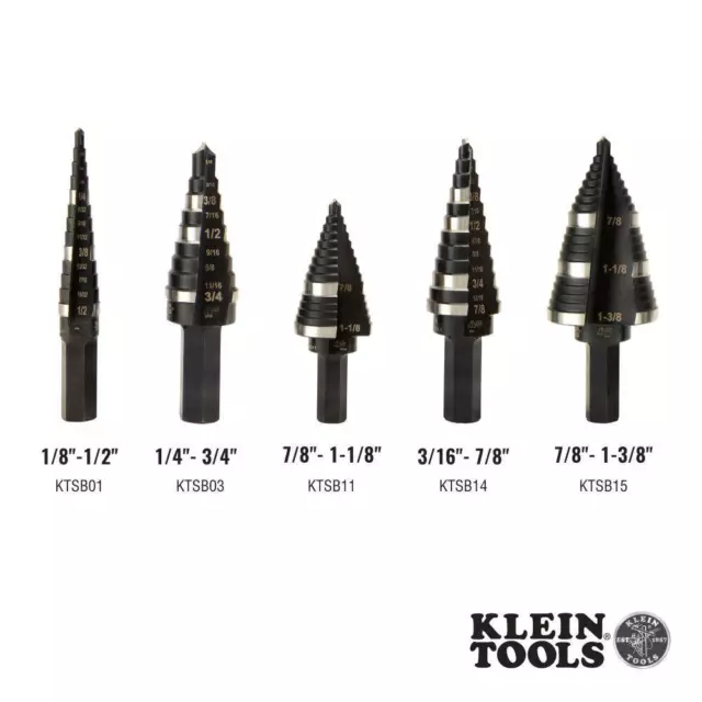 Klein Tools Step Drill Bit #1 Double-Fluted 3