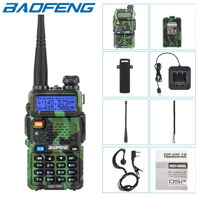 BAOFENG UV-5R Dual-Band Walkie Talkie Long Range FM 2-Way Ham Radio UK