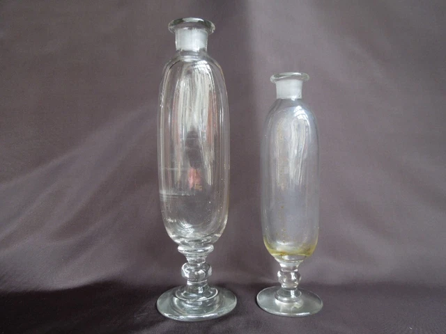 ANCIEN POT PHARMACIE Apothicaire 19ième GOMME ADRAGANTE Verre Soufflé