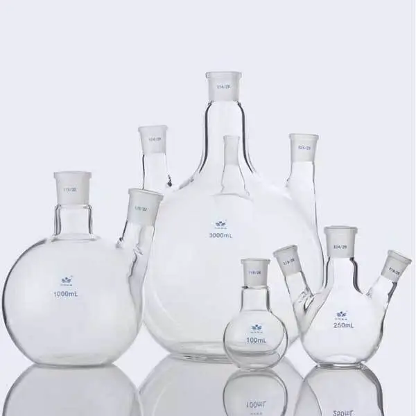 25ml - 1000ml Flat Bottom Boiling Flask w/ Standard Joints Laboratory Supply gb