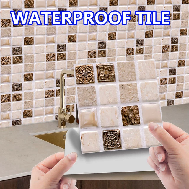 Pegatinas suministros de baño 3D calcomanías de pared pegatinas decoración del hogar azulejos pegatinas