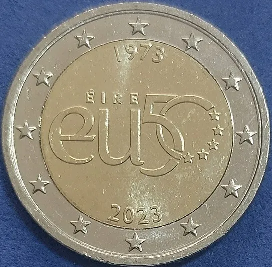 Irland - 2 EUROS  Gedenkmünzen 2023 " 50 Jahre EU-Mitgliedschaft " UNC / UNZ