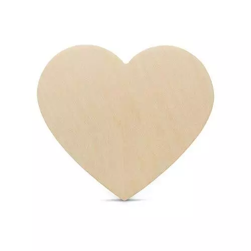 Paquete de 3 recortes de corazón de madera para artesanías de 8 pulgadas 1/4 pulgadas de espesor sin terminar donde...