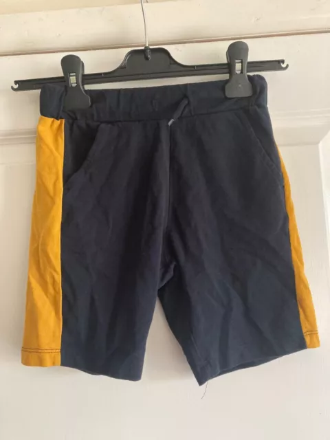 Boys Black & Mustard Shorts - Age 7 Years - NEXT - VGC