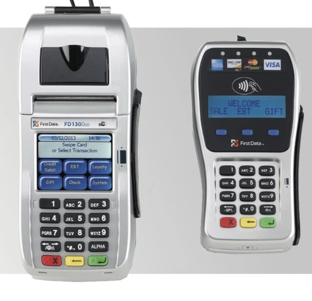UNLOCKED FIRST DATA FD130 DUO Credit Card Machine with FD35 PINpad