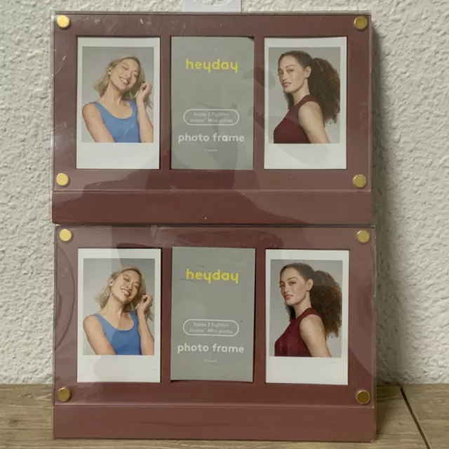 📀 Heyday Instax Multi Picture Frame , Mini Prints - Granite Pink *LOT OF 2*