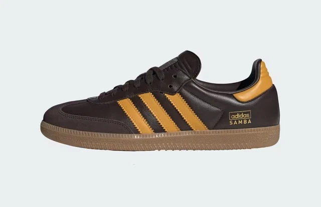 Adidas Samba Og Dark Brown Yellow picclick.fr