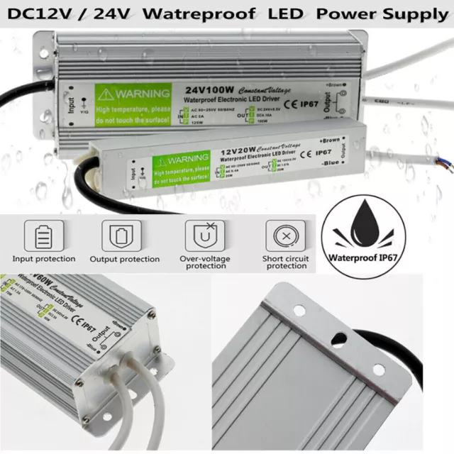 DC12V LED Driver Power Supply Transformer Waterproof IP67 240V for LED Strip