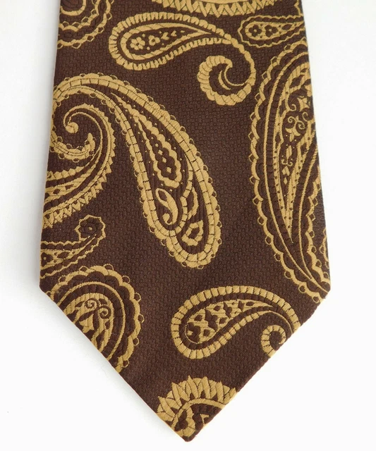 Cravatta Paisley marrone vintage di Marks and Spencer anni '60 epoca hippie ottime condizioni