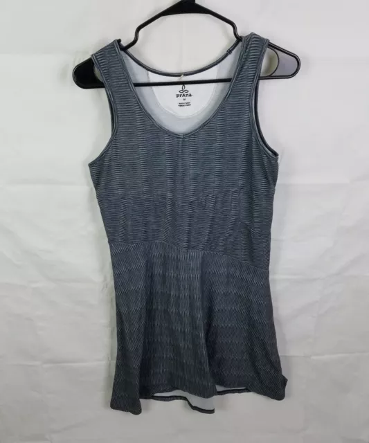 PrAna Amelie Dress Knit Sleeveless V-Neck Gray Womens Size Medium