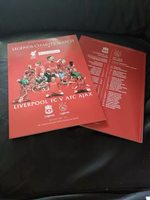 LIVERPOOL LEGENDS v AJAX LEGEND OFFICIAL PROGRAMME 2/3/2024  MINT ( IN STOCK )