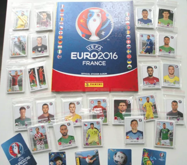 Panini EM 2016 in frankreich - 630 verschiedene Sticker + Leeralbum ,lesen