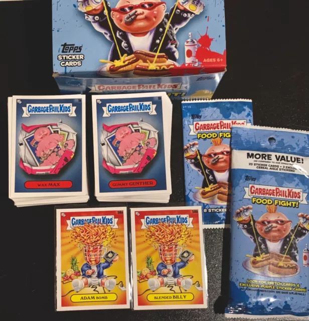 2021 Garbage Pail Kids Food Fight Complete Base Set 200 Card +Adam Bomb Wrapper