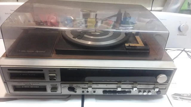 Vintage Monteverdi Stereo receiver AM/FM/turntable/dual 8 track