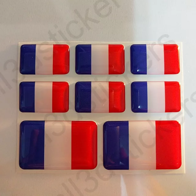 Autocollant France Drapeau 3D Résine Adhésif Relief Autocollants France Voiture