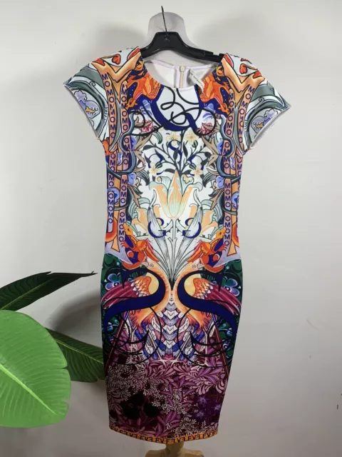 MARY KATRANTZOU Printed Knee-Length Dress, Size S