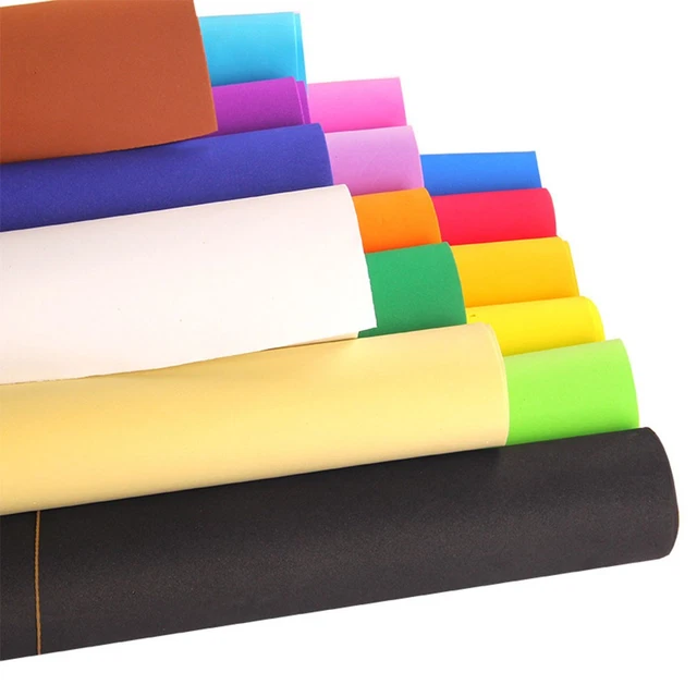 20 SHEETS COLOR Paper for Crafts Coloured Sponges DIY Handcraft ...