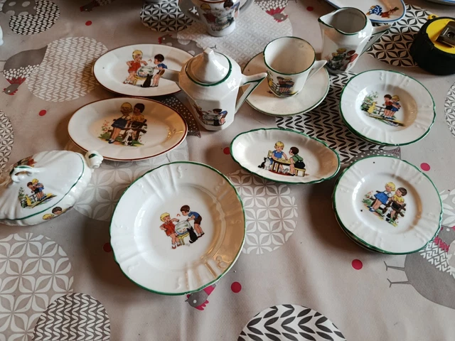 ASSIETTE DE DINETTE ancienne en porcelaine EUR 5,00 - PicClick FR