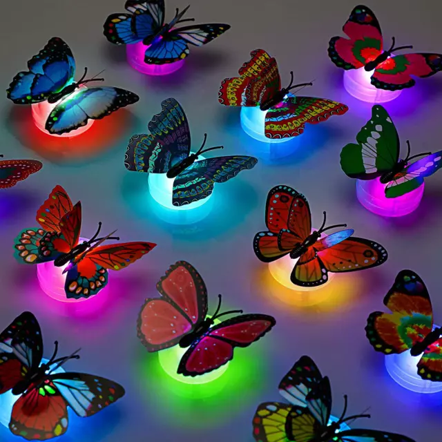 12 Mariposas decorativas en 3D, para colocar en pared Doradas