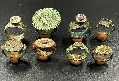 Ancient Roman Greek Sasanian Near Eastern Persian Jewelry Bronze Rings Antiquity