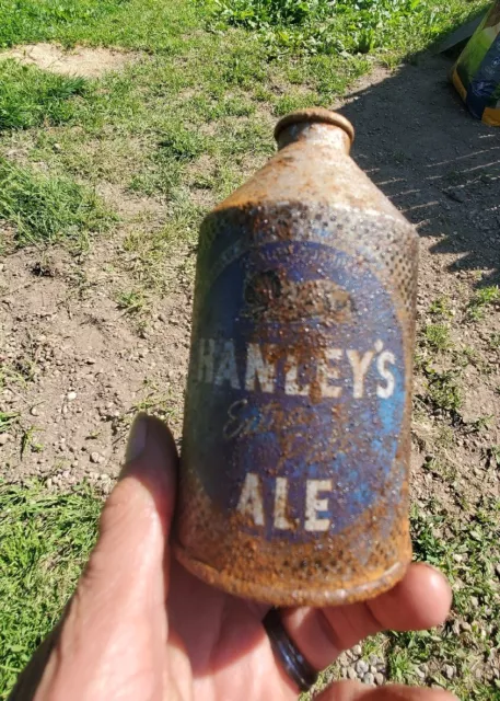 Rare Hanleys Extra Pale Ale IRTP 12oz Crowntainer Cone Top Beer Can EMPTY CAN