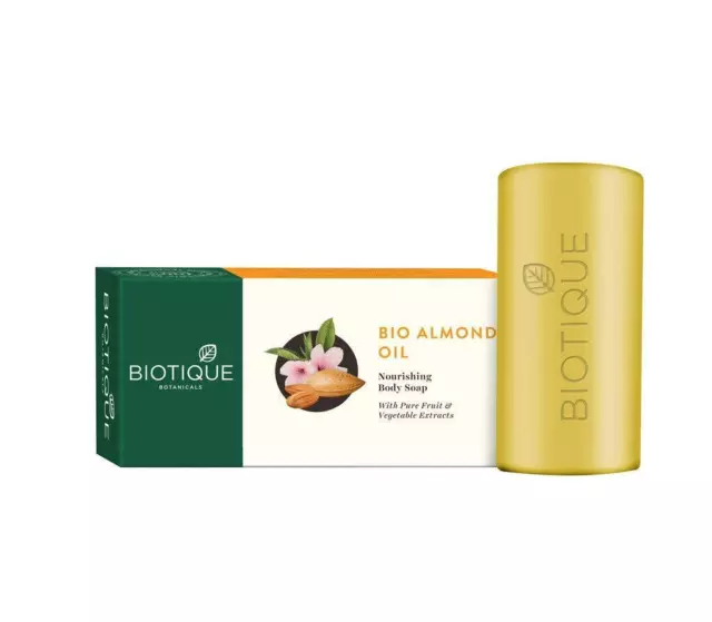 Lote 2 Biotique Almendra Aceite Nutritivo Jabón Cuerpo 300G Piel Cuidado Facial