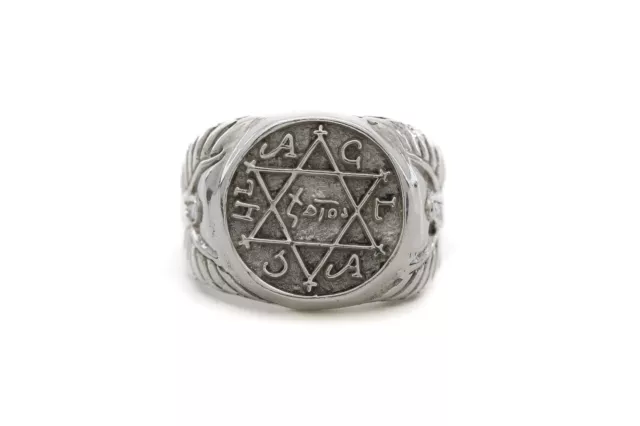 King Solomon Seal Ring 925 Sterling Silver Handamade