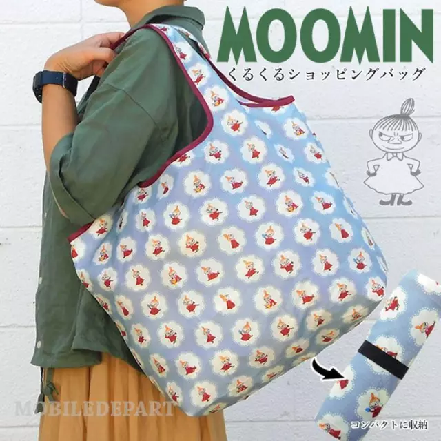 Moomin Eco Bag Folding Shopping Bag - Blue