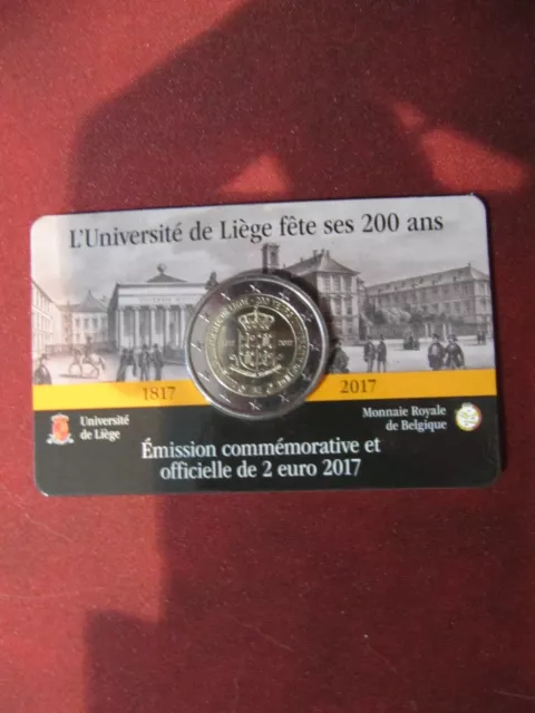 2 Euros commémorative  Belgique 2017  BU sous CoinCard –  NEUVE