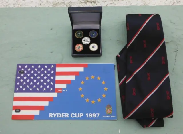 Golf Bundle Inc St Andrews Ball Markers / Ryder Cup 1St  / Open Champ Silk Tie