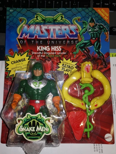 Motu Origins Deluxe King Hiss US Card unpunched masters of the universe