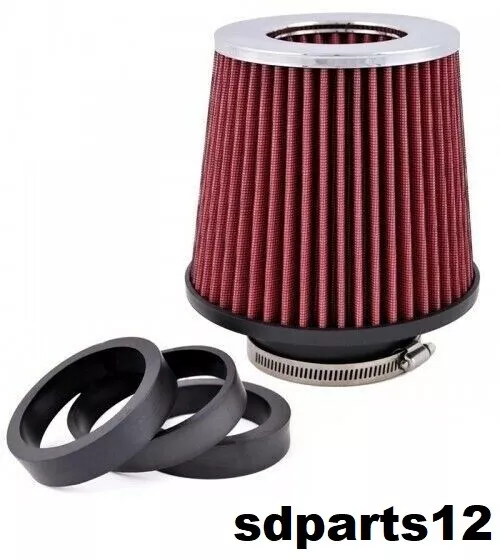 Filtro Aria Sportivo Rosso Aspirazione Tuning A Cono Morsetto Per Opel Ford