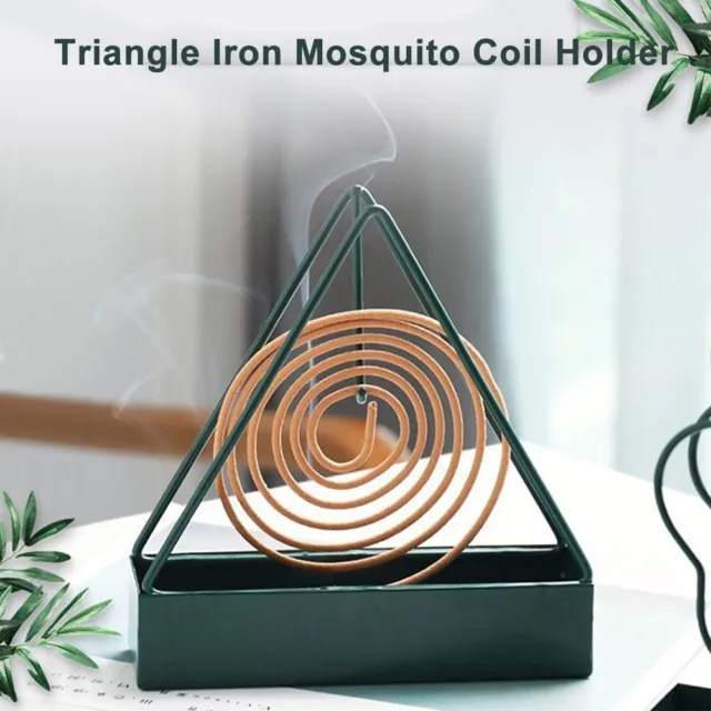 Support en fer triangle élégant pour bobine de moustiques idéal pour la rando