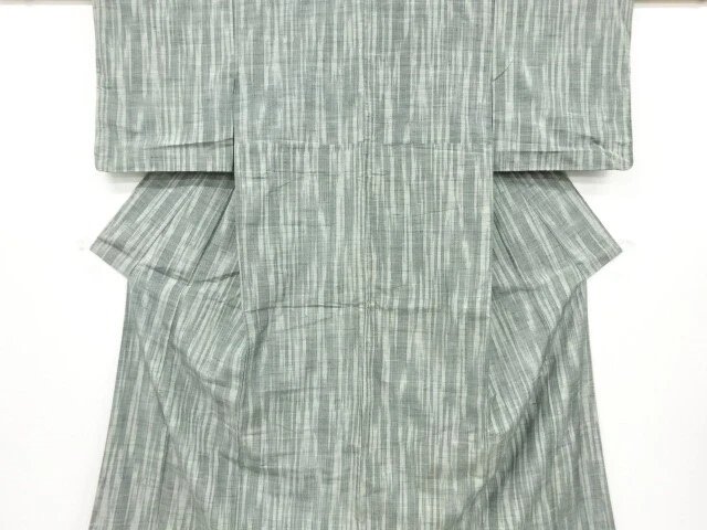 6015235: Japanese Kimono / Antique Kimono / Tsumugi / Woven Abstract Pattern