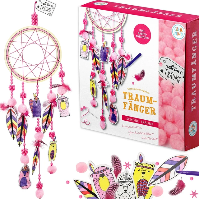 Kinder Bastelset Traumfänger (Rosa) Traumfänger Für Kinder Zum Selber Basteln Mi