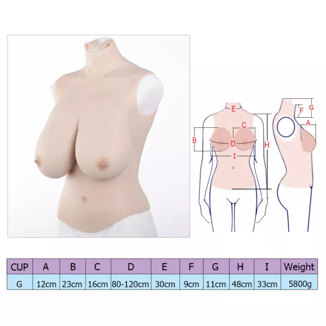 IVITA HALFBODY SILICONE Breast Forms Boobs CD TG Drag Queen B to G Cup Real  Boob £349.62 - PicClick UK