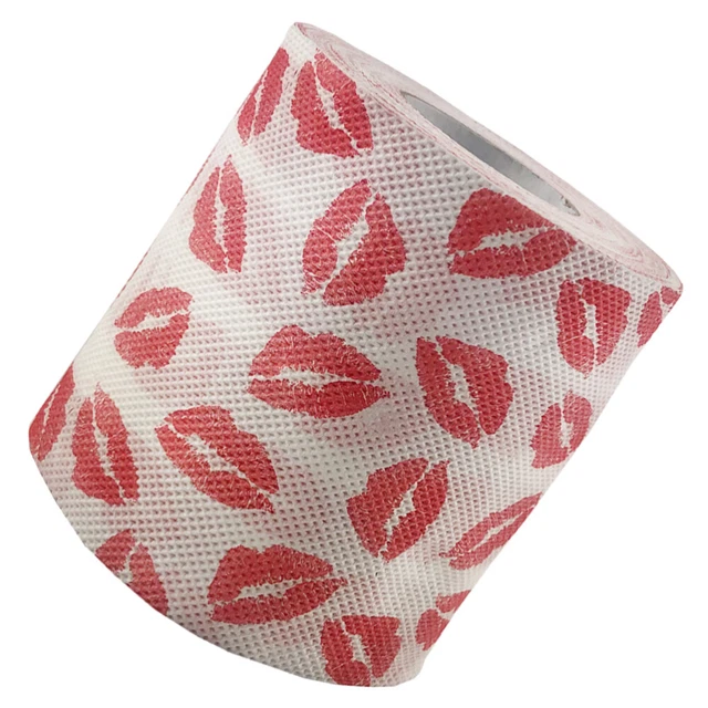 Rotolo Stampato Con Rossetto Rosso Carta Igienica Natalizia Moda
