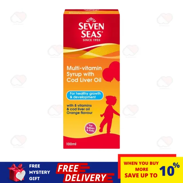 Seven Seas Multivitamin Syrup With Cod Liver Oil 100ml Orange Flavor For Kids