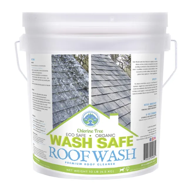 Wash Safe™ ROOF WASH Roof Cleaner, 10 lb. | Clear, Bleach-Free Concentrate | ...