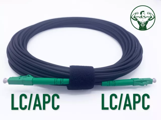 Elfcam® LC/APC zu LC/APC Simplex Singlemode LSZH Stahlarmiertes Glasfaserkabel 3