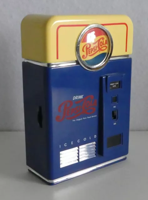 Pepsi Cola Pop Machine AM/FM Transistor Radio 1998 Vintage Style 2