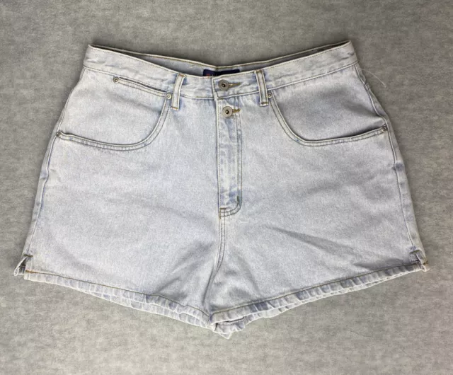 L.A. Blues Vintage Denim Jean Shorts Light Wash Buckle 20 Mom High Waist 36