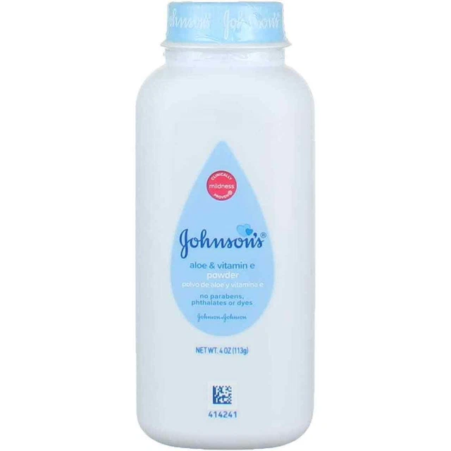 Baby Powder - Johnson's Aloe Vitamin E 4oz Baby Powder (Pack of 4)