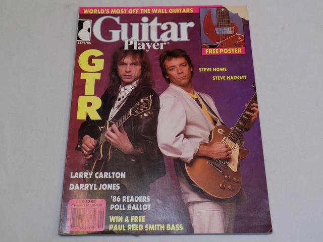 GUITAR PLAYER MAGAZINE Sep 1986 Steve Howe Hackett Larry Carlton Darryl ...