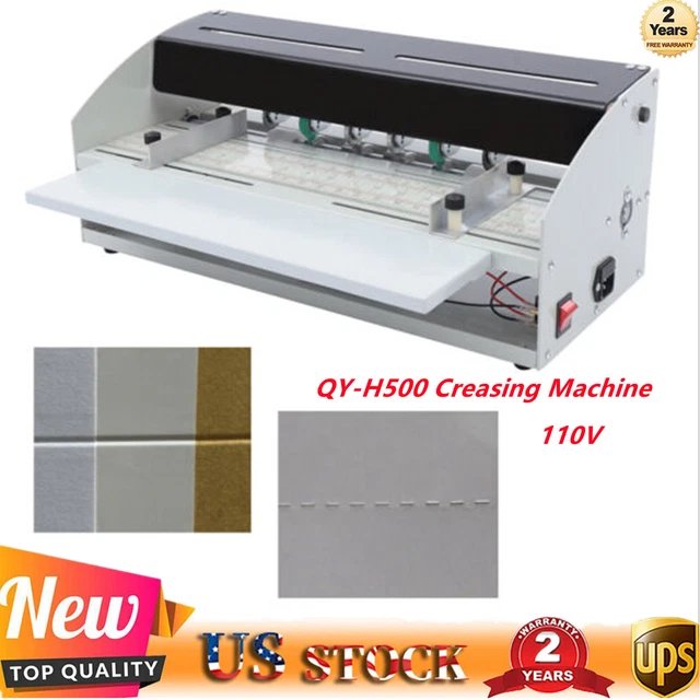 QY-H500 18" Electric Creasing Machine 3-in-1 Scoring Creaser 110V 60Hz