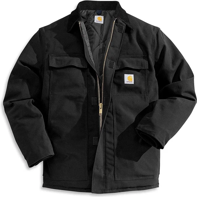 Carhartt Men's Loose Fit Firm Duck Insulated Traditional Coat 3X-Large Black
